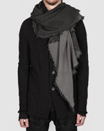 Army of me - Structured cotton scarf anthracite - https://stilett.com/