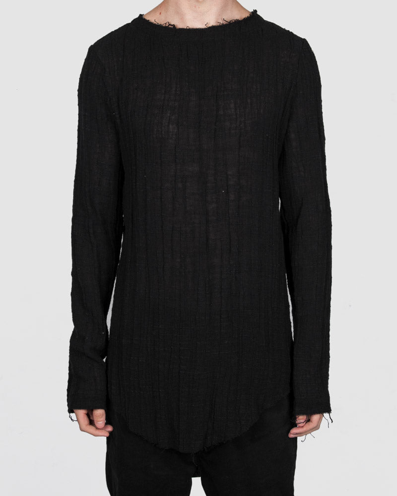 Atelier Aura - Ingi gauze long sleeve tee - black – Stilett