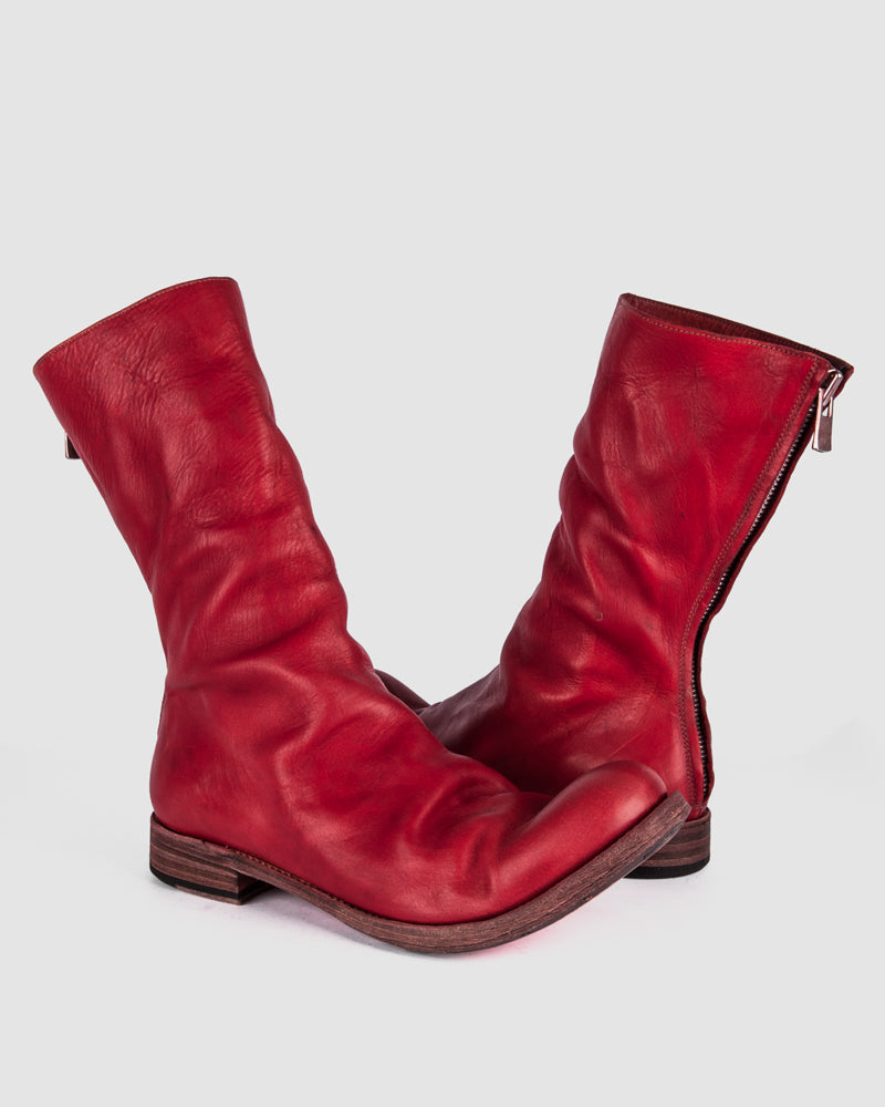 Atelier Aura - AAEB01 back zip tall boots - Chili Red - Stilett.com