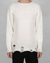 Xagon - Oversize knitted sweater white - https://stilett.com/