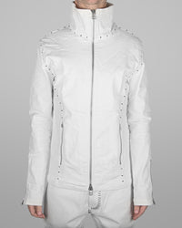 J08 - Natrual White - Black Stitch
