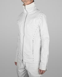 J08 - Natrual White - Black Stitch