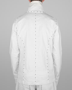 J08 - Natrual White - Black Stitch