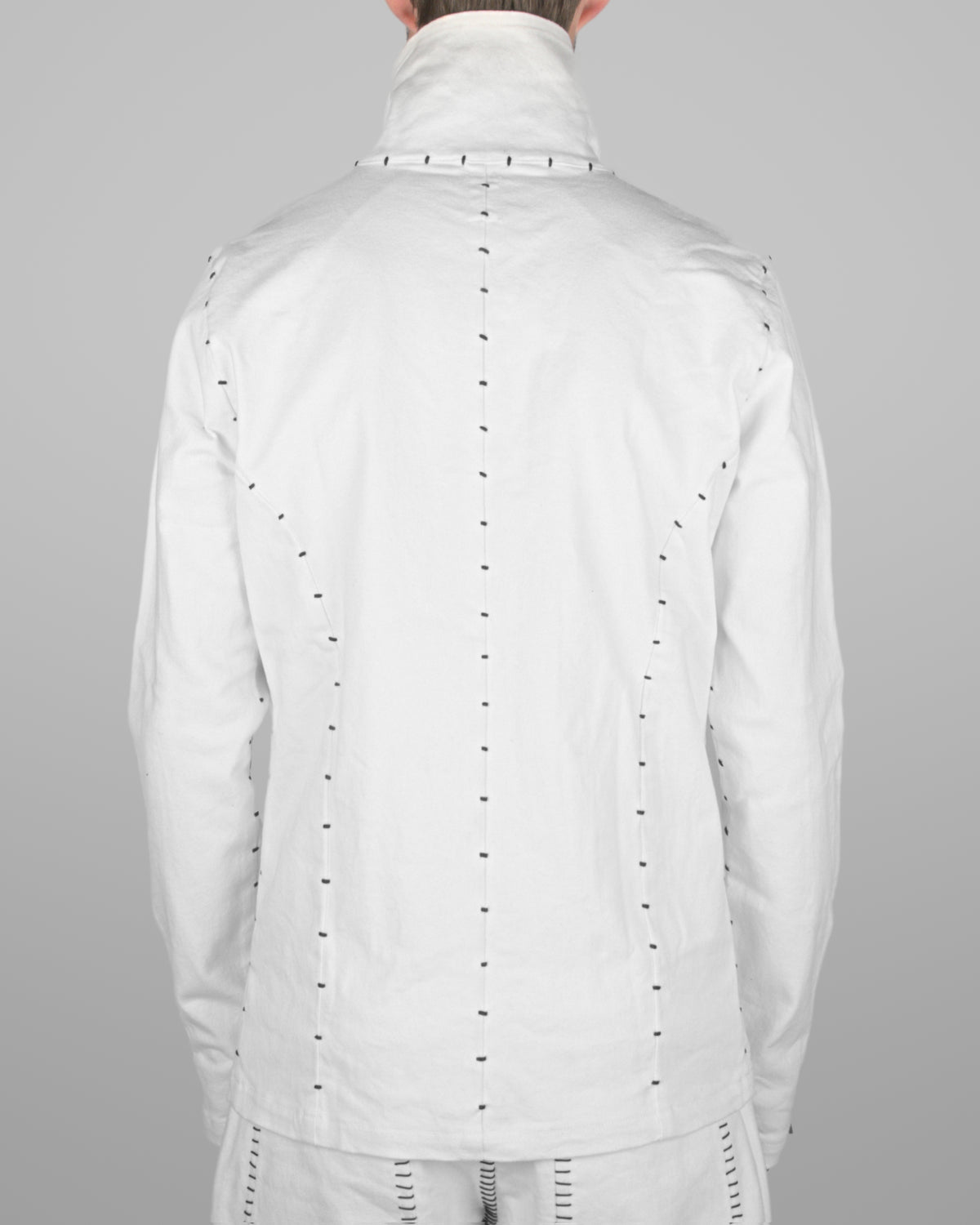 J08 - Natrual White - Black Stitch