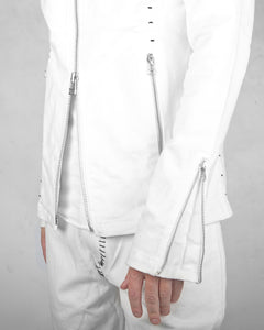 J08 - Natrual White - Black Stitch