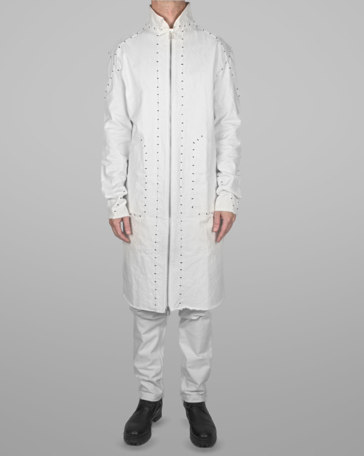 J11 - Natrual White - Black Stitch