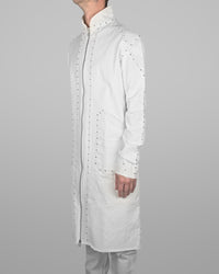 J11 - Natrual White - Black Stitch