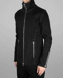 J08 - Black - White Stitch