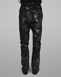 B08 - Black - Black stitch - Painted