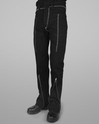 B12 - Black - White stitch