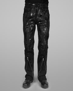 B12 - Black - Black stitch - Painted