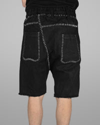 B13 - Black - Whtite Stitch