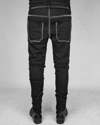 BD01BSW - Black bonewhite stitched