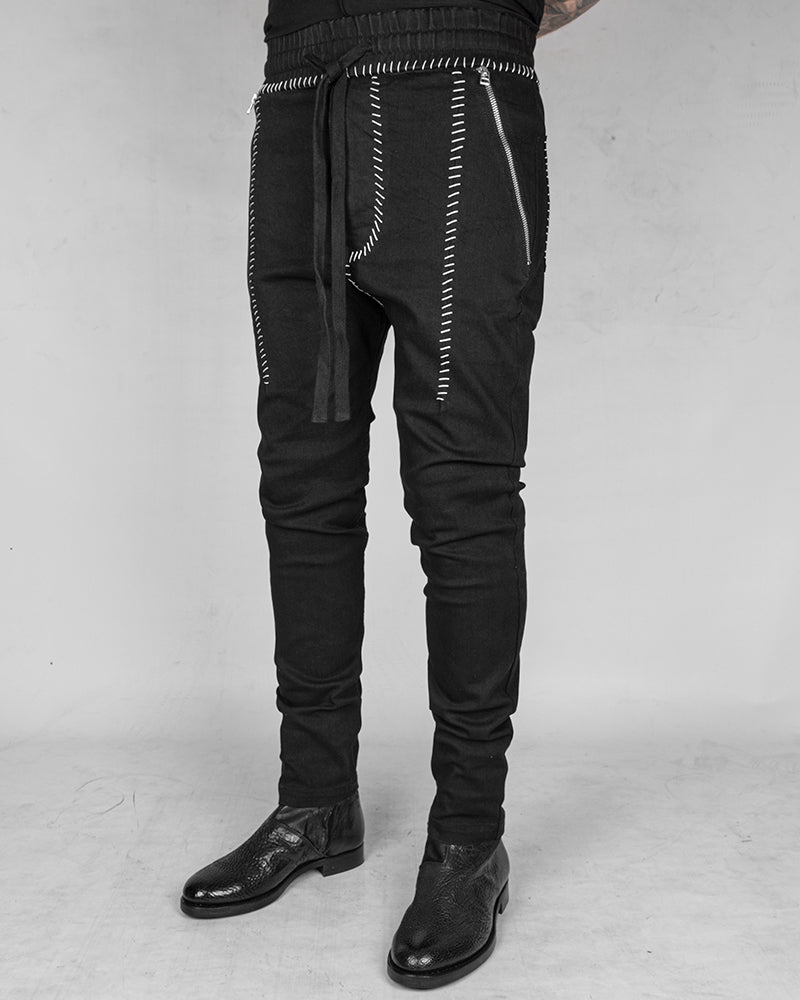 BD03BSW - Black stitched bonewhite