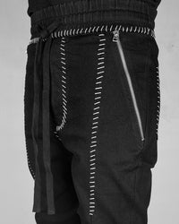 BD03BSW - Black stitched bonewhite