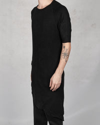 10R:son - T1003 - Asymmetric tshirt black - Stilett.com