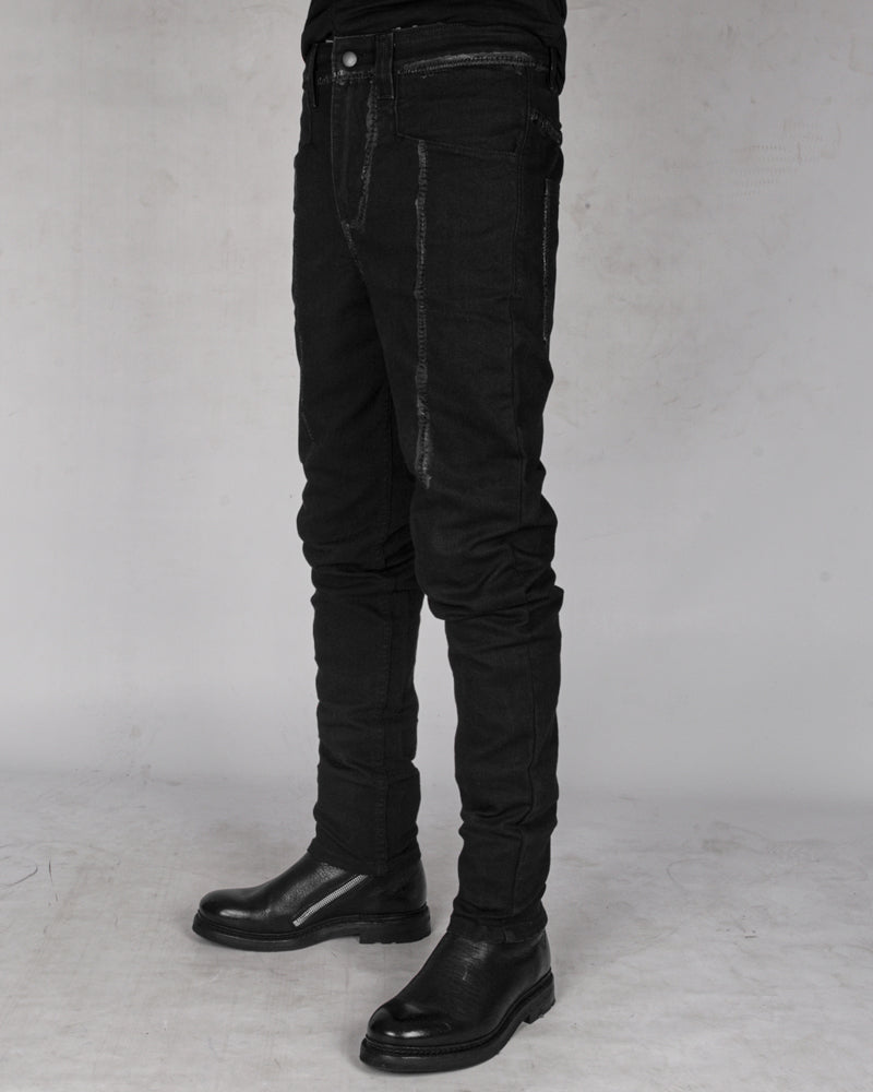 10R:son - B1001PS - Painted stitched denim trouses - Stilett.com