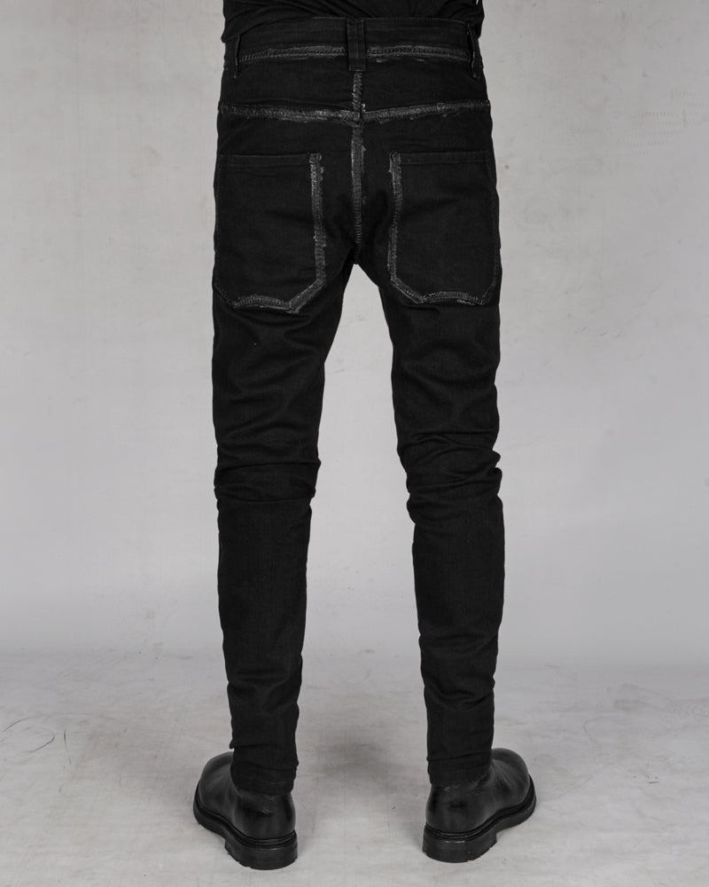 10R:son - B1001PS - Painted stitched denim trouses - Stilett.com