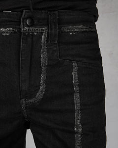 10R:son - B1001PS - Painted stitched denim trouses - Stilett.com