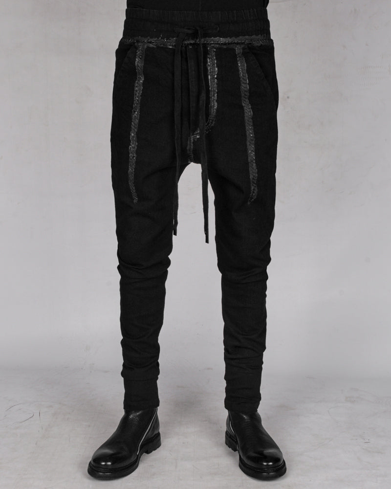 10R:son - B1002PS - Painted stitched drop denim trouses - Stilett.com
