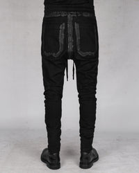 10R:son - B1002PS - Painted stitched drop denim trouses - Stilett.com