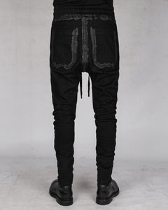 10R:son - B1002PS - Painted stitched drop denim trouses - Stilett.com