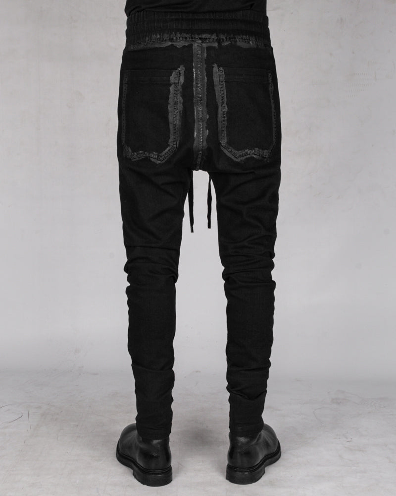 10R:son - B1002PS - Painted stitched drop denim trouses - Stilett.com