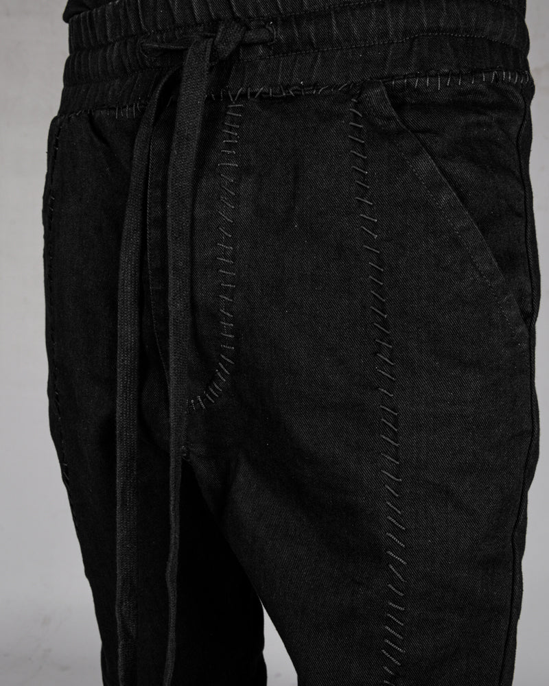 10R:son - B1002S - Stitched drop denim trousers - Stilett.com