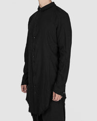 Army of me - Elongated cotton shirt black - Stilett.com