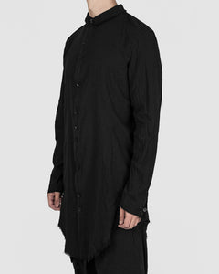 Army of me - Elongated cotton shirt black - Stilett.com