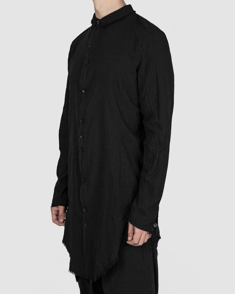 Army of me - Elongated cotton shirt black - Stilett.com
