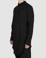Army of me - Elongated cotton shirt black - https://stilett.com/