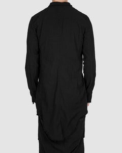 Army of me - Elongated cotton shirt black - Stilett.com