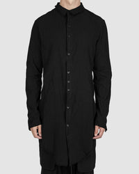 Army of me - Elongated cotton shirt black - Stilett.com
