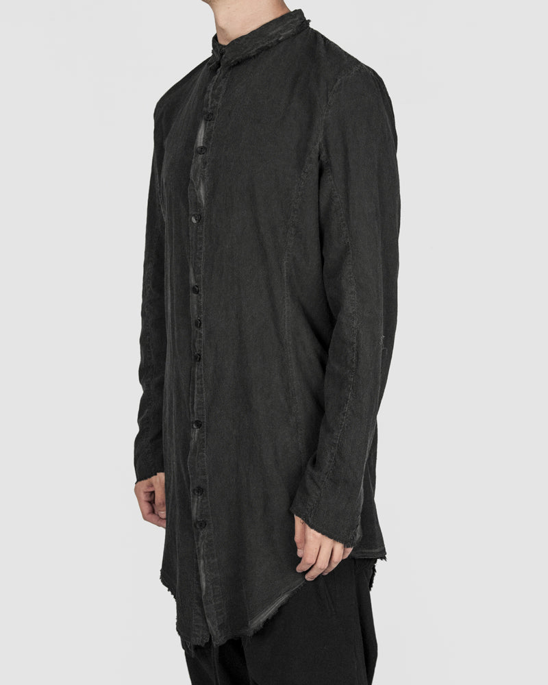 Army of me - Elongated cotton shirt graphite - Stilett.com