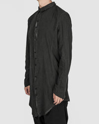 Army of me - Elongated cotton shirt graphite - Stilett.com