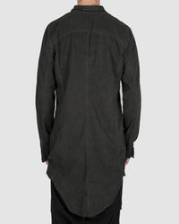 Army of me - Elongated cotton shirt graphite - Stilett.com