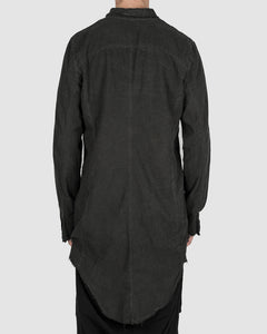 Army of me - Elongated cotton shirt graphite - Stilett.com