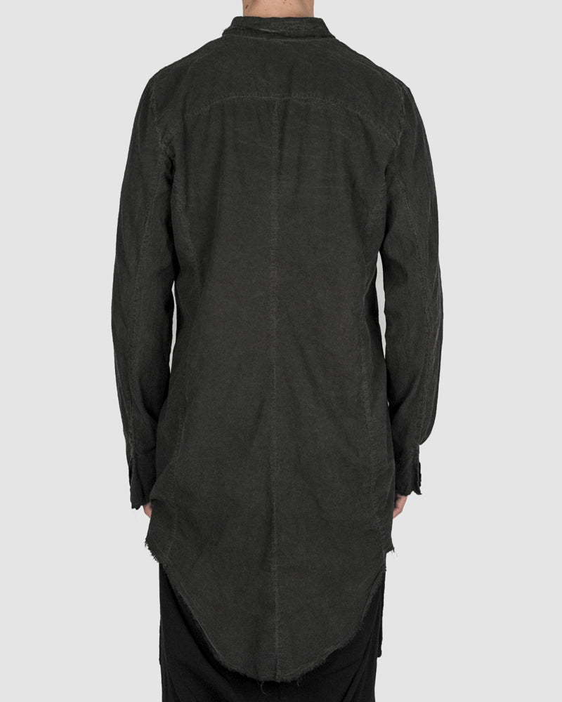 Army of me - Elongated cotton shirt graphite - Stilett.com