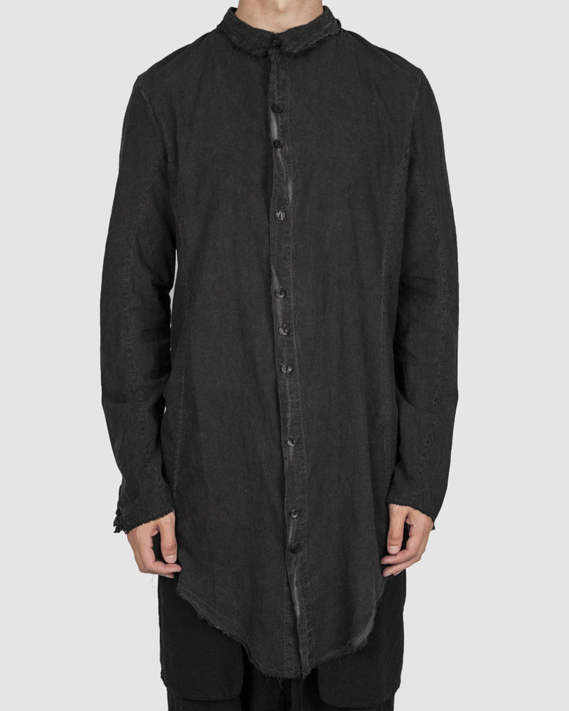 Army of me - Elongated cotton shirt graphite - Stilett.com