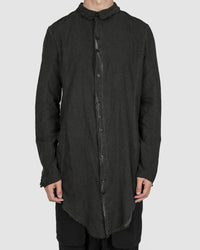 Army of me - Elongated cotton shirt graphite - Stilett.com