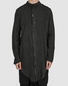 Army of me - Elongated cotton shirt graphite - Stilett.com