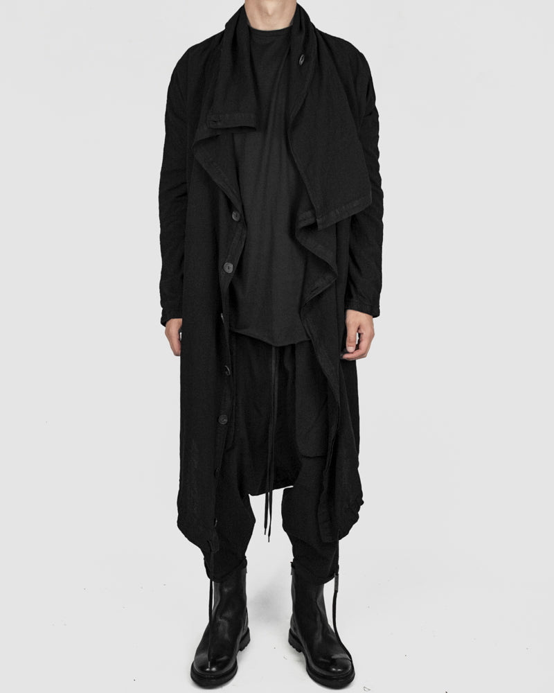 Army of me - Lightweight oversized cotton coat black - https://stilett.com/