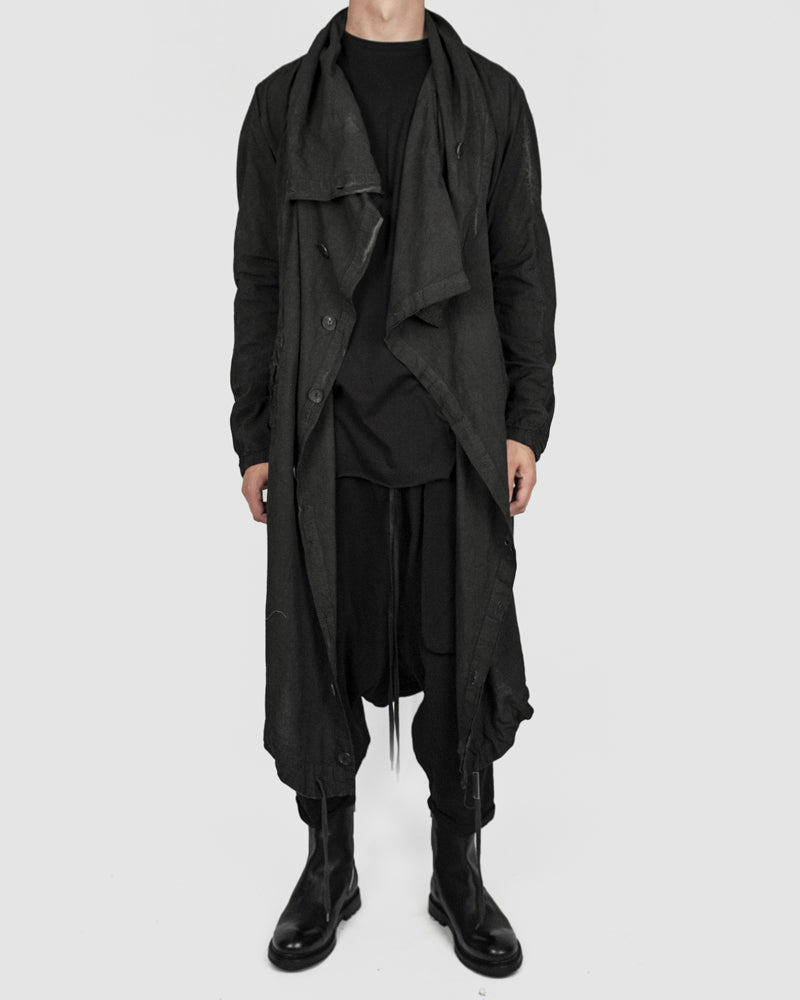 Army of me - Lightweight oversized cotton coat graphite - https://stilett.com/