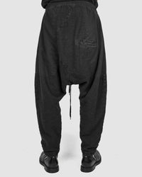 Army of me - Paneled drop crotch trousers graphite - Stilett.com