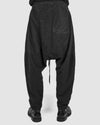 Army of me - Paneled drop crotch trousers graphite - https://stilett.com/