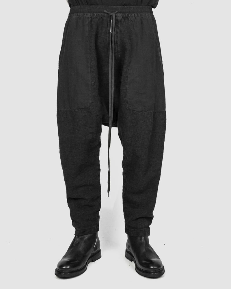 Army of me - Paneled drop crotch trousers graphite - Stilett.com