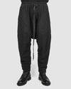 Army of me - Paneled drop crotch trousers graphite - https://stilett.com/