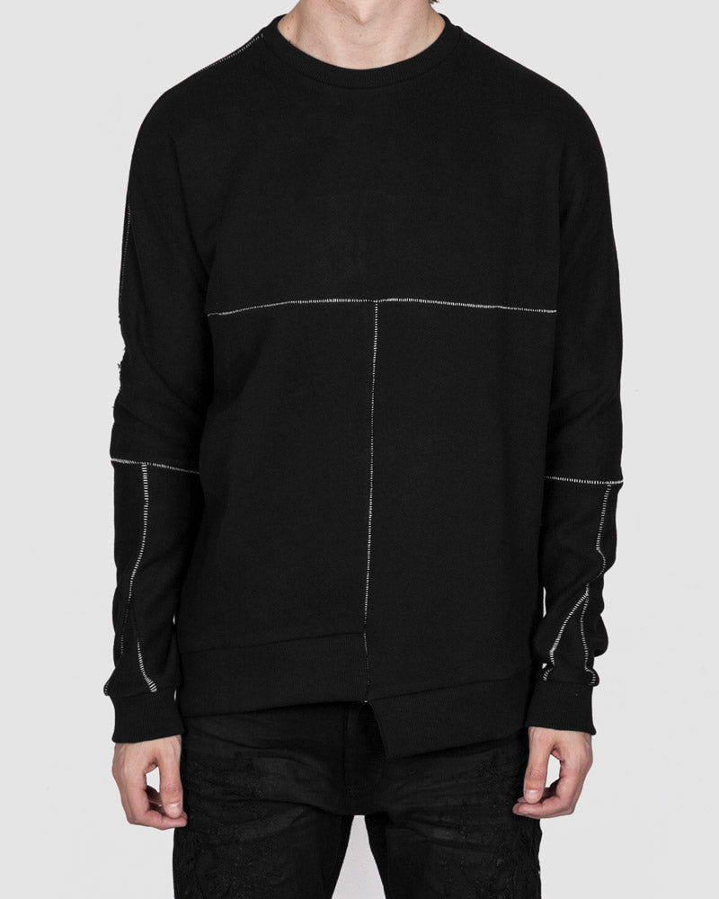 Army of me - Asymmetric hem sweatshirt black - Stilett.com