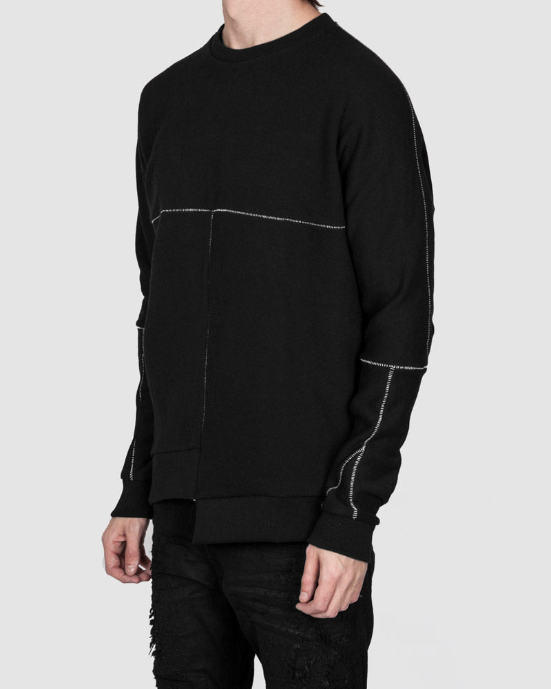 Army of me - Asymmetric hem sweatshirt black - https://stilett.com/